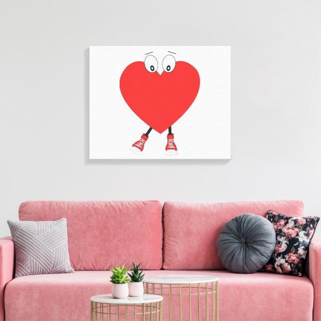 Design der Niedlichen Liebe in der Herzform Leinwanddruck (Insitu (Wohnzimmer))