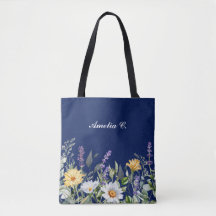 Design der niedlichen Navy Blue Boho Wildblume