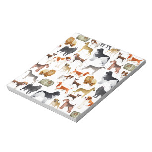 Design der niedlichen Pedigree-Dog-Hintergrundbild Notizblock