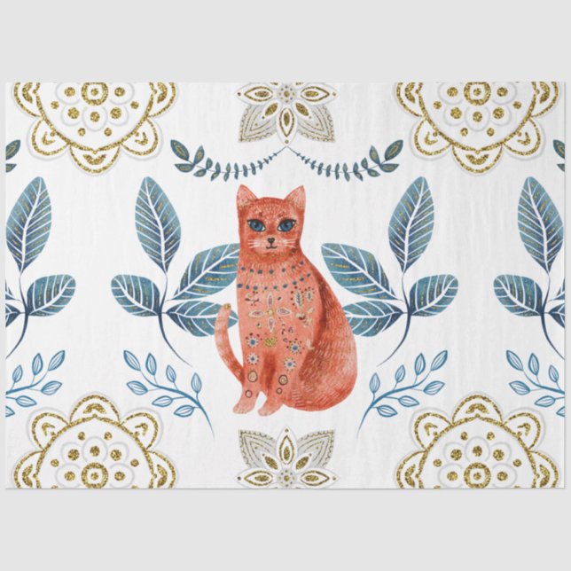 Design der Nordic Tile Serie für Weihnachten 21 Seidenpapier (Vorderseite)