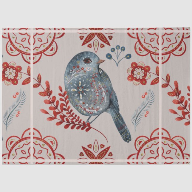 Design der Nordic Tile Serie für Weihnachten 22 Seidenpapier (Vorderseite)
