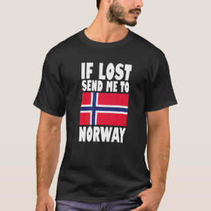 Design der norwegischen Flagge Wenn verloren, schi T-Shirt