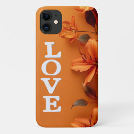 Design der orangen LIEBE Case-Mate iPhone Hülle