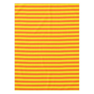 Design der orangen und gelben Streifen Tischdecke