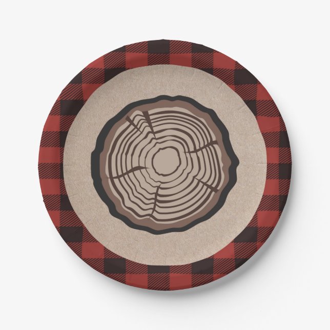 Design der Papiertafel für den Lumberjack Pappteller (Vorderseite)