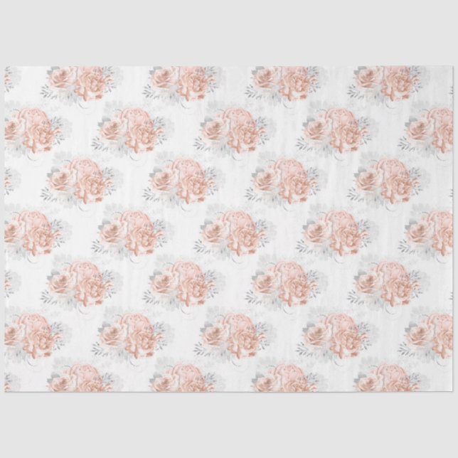 Design der Peach- und Silver-Serie 10 Seidenpapier (Vorderseite)