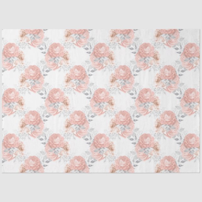Design der Peach- und Silver-Serie 2 Seidenpapier (Vorderseite)