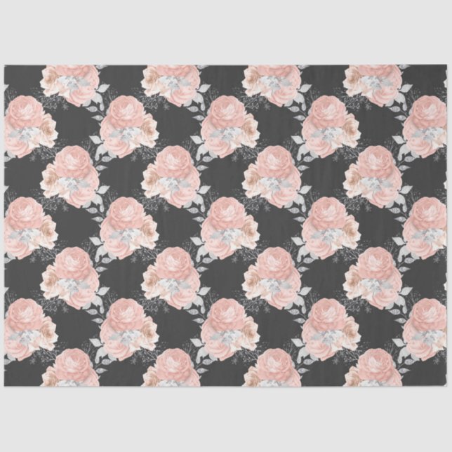 Design der Peach- und Silver-Serie 5 Seidenpapier (Vorderseite)