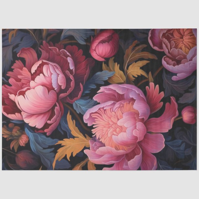 Design der Peonies-Serie 12 Seidenpapier (Vorderseite)