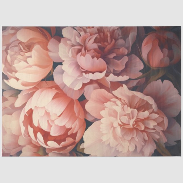 Design der Peonies-Serie 2 Seidenpapier (Vorderseite)