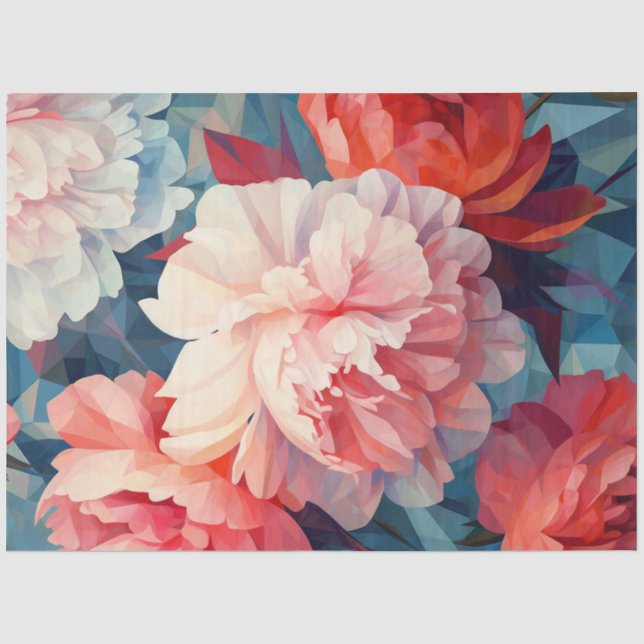 Design der Peonies-Serie 9 Seidenpapier (Vorderseite)
