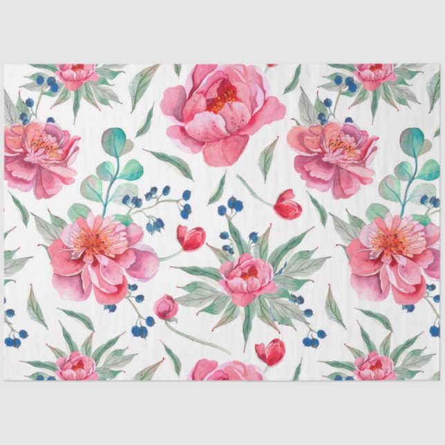 Design der Peonies-Serie 9 Seidenpapier (Vorderseite)
