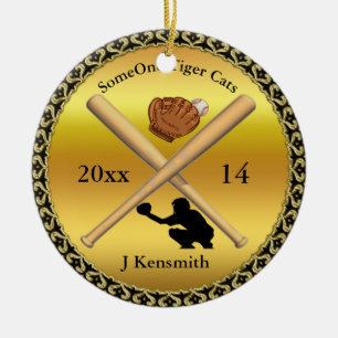 Design der personalisierten Baseball Champions Lea Keramik Ornament