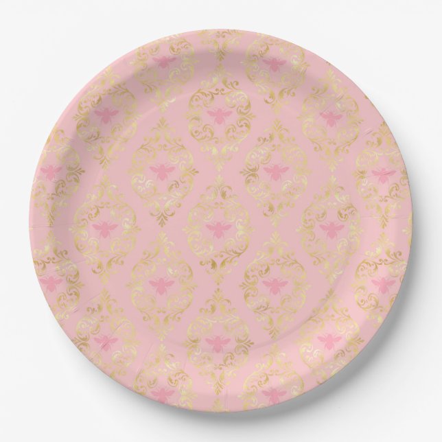 Design der Princess-Bienenreihe #5 Pappteller (Vorderseite)