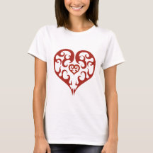 Design der Red Blazing Heart Kontur