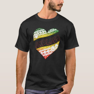 Design der Reggae-Liebe-Farben für das polynesisch T-Shirt