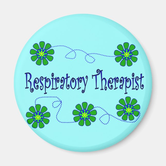 Design der Retro-Blume für Atemtherapieschematoden Magnet (Vorne)