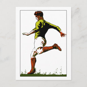 Design der Retro-Fußball-Vektorgrafik Postkarte