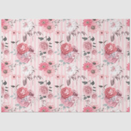 Design der rosa Blumenreihe 8 Seidenpapier