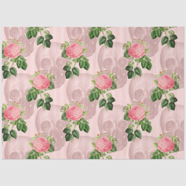 Design der rosa Blumenschäume 9 Seidenpapier (Vorderseite)