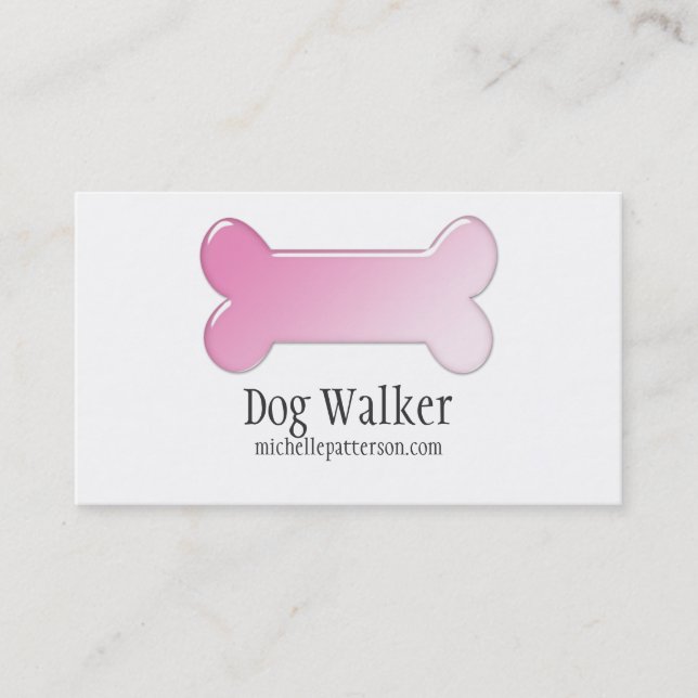 Design der rosa Dose-Knochen-Visitenkarte 2 Visitenkarte (Vorderseite)