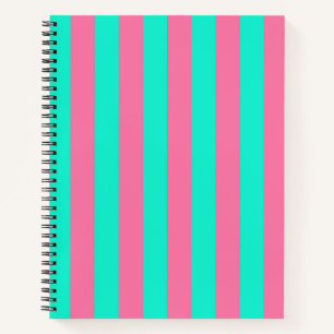 Design der rosa Minzgrün gestrichenen Streifen Notizbuch