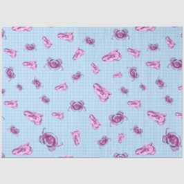 Design der rosa und blauen Wassermotorenreihe 15 Seidenpapier