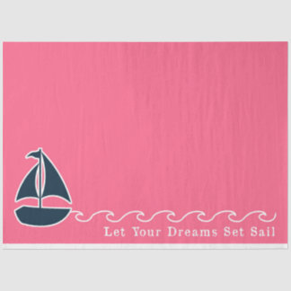 Design der rosa und der nautischen Marine-Serie 4 Seidenpapier