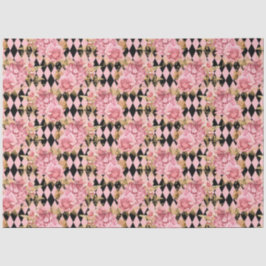 Design der rosa und goldenen Serie 13 Seidenpapier