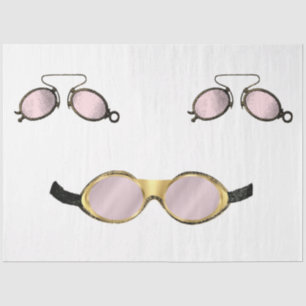 Design der rosa- und goldfarbenen Steampunk-Serie Seidenpapier