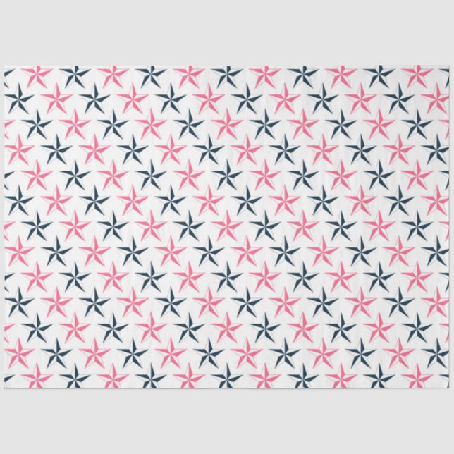 Design der rosa und schifffahrts-technischen Serie Seidenpapier (Vorderseite)
