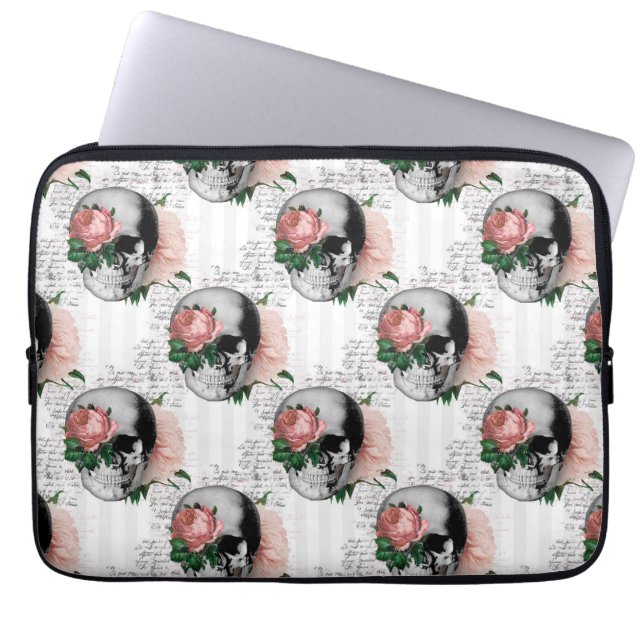 Design der rosafarbenen Blumenschäume 2 Laptopschutzhülle (Vorderseite)