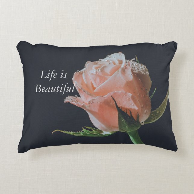 Design der Rose auf Accent Kissen (Vorderseite)