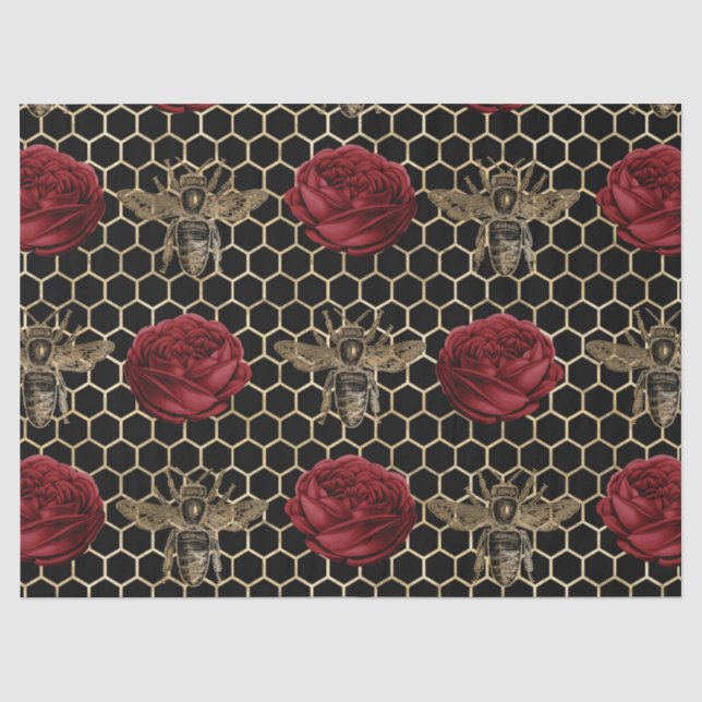 Design der rote Rose Bee Series 28 Seidenpapier (Vorderseite)