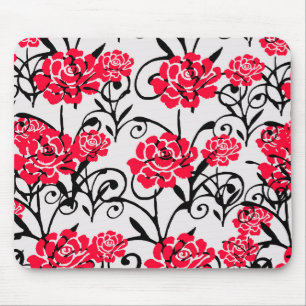 Design der rote Rose floral Illustration Mousepad