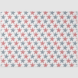 Design der roten und marinen nautischen Serie 16 Seidenpapier