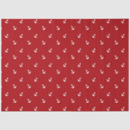 Design der roten und marinen nautischen Serie 9 Seidenpapier