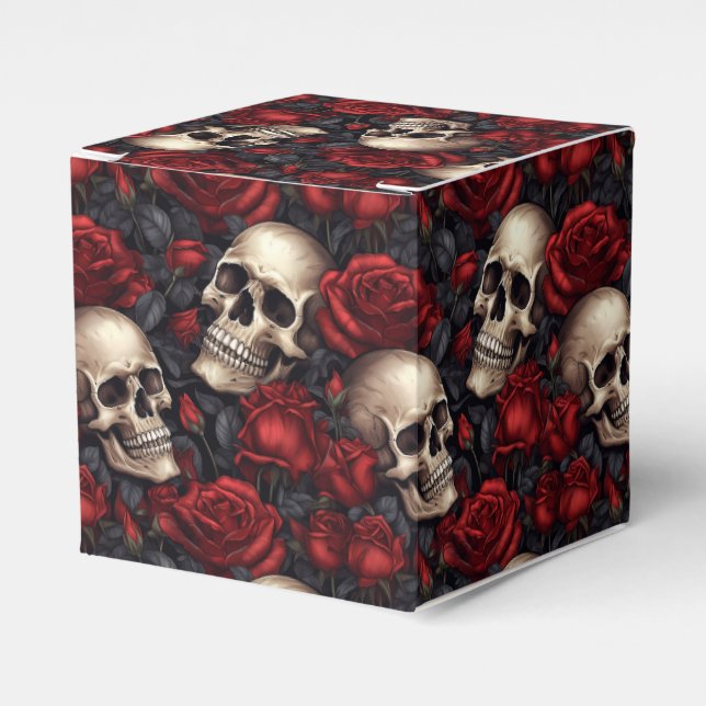 Design der Schädel- und Rose-Serie 10 Geschenkschachtel (Vorderseite)