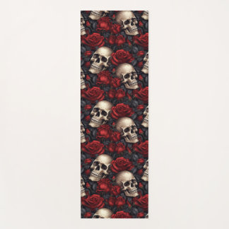 Design der Schädel- und Rose-Serie 10 Yogamatte