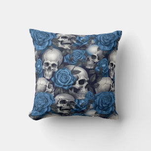 Design der Schädel- und Rose-Serie 12 Kissen