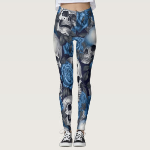 Design der Schädel- und Rose-Serie 12 Leggings