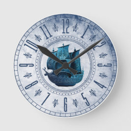 Design der Schiffswand Runde Wanduhr