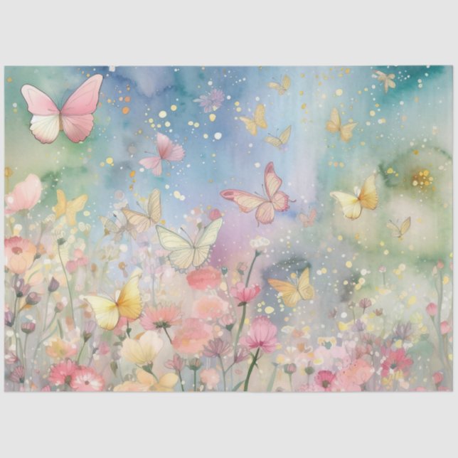 Design der Schmetterlingsreihe 6 Seidenpapier (Vorderseite)