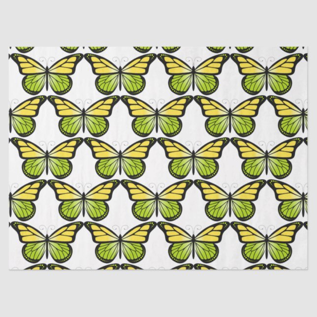 Design der Schmetterlingsserie 7 Seidenpapier (Vorderseite)