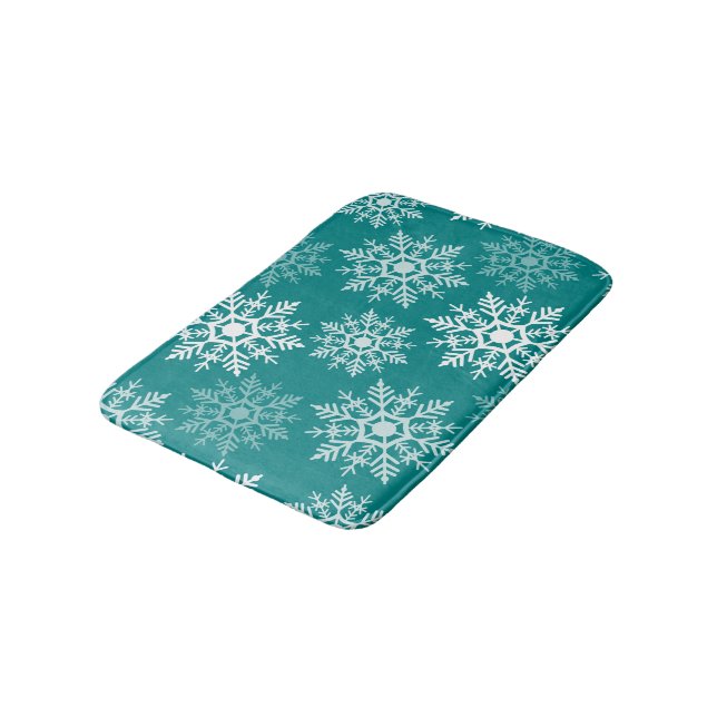 Design der Schneestars - Badematte (Schrägansicht)