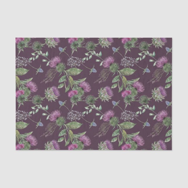 Design der schottischen Serie Floral und Tartan 2 Seidenpapier (Vorderseite)