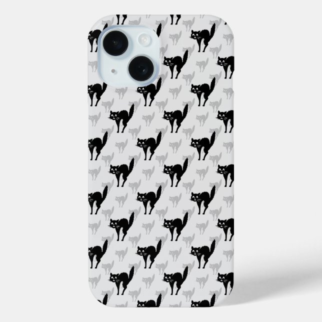 Design der Schwarzen Katze-Schatten-Silhouette Case-Mate iPhone Hülle (Rückseite)