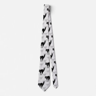 Design der Schwarzen Katze-Schatten-Silhouette Krawatte