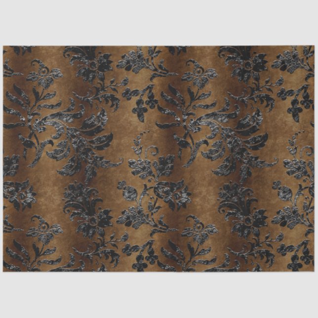 Design der schwarzen Velours-Serie 2 Seidenpapier (Vorderseite)