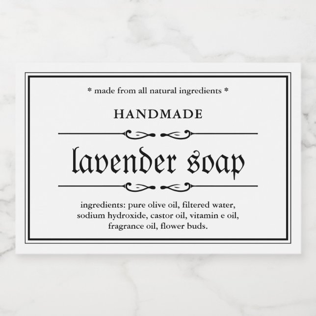 Design der Seifenkennzeichnung (Einzelnes Label)